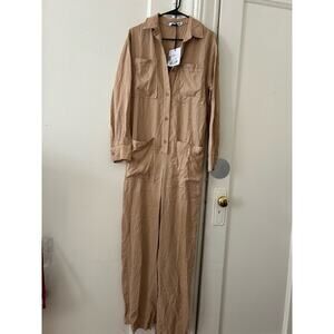 Please Made In‎ Italy Tan Jumpsuit | Small